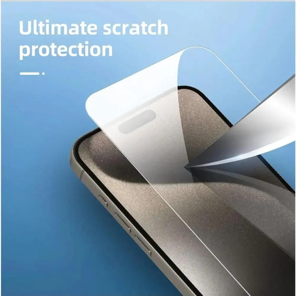 2 iPhone 15 Pro Max Screen Protector (6.7 inch) + 2 Camera Lens Protector s2 box